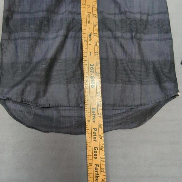 7 Diamonds Premium Gray Windowpane Long Sleeve Button Down - Small Casual - Picture 5 of 9